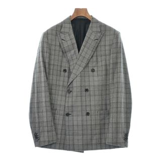 ブリオーニ(Brioni)のBrioni テーラードジャケット 42(XS位) グレー(チェック) 【古着】【中古】(テーラードジャケット)