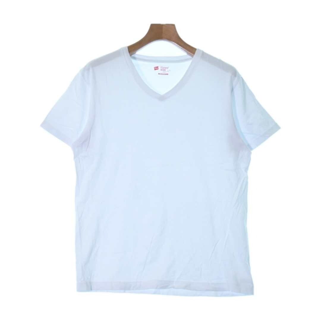 Hanes(ヘインズ)のHanes ヘインズ Tシャツ・カットソー L 白 【古着】【中古】 メンズのトップス(Tシャツ/カットソー(半袖/袖なし))の商品写真