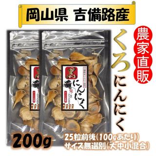 黒にんにく 100g×2袋 岡山県産 農家直販 手作り(その他)