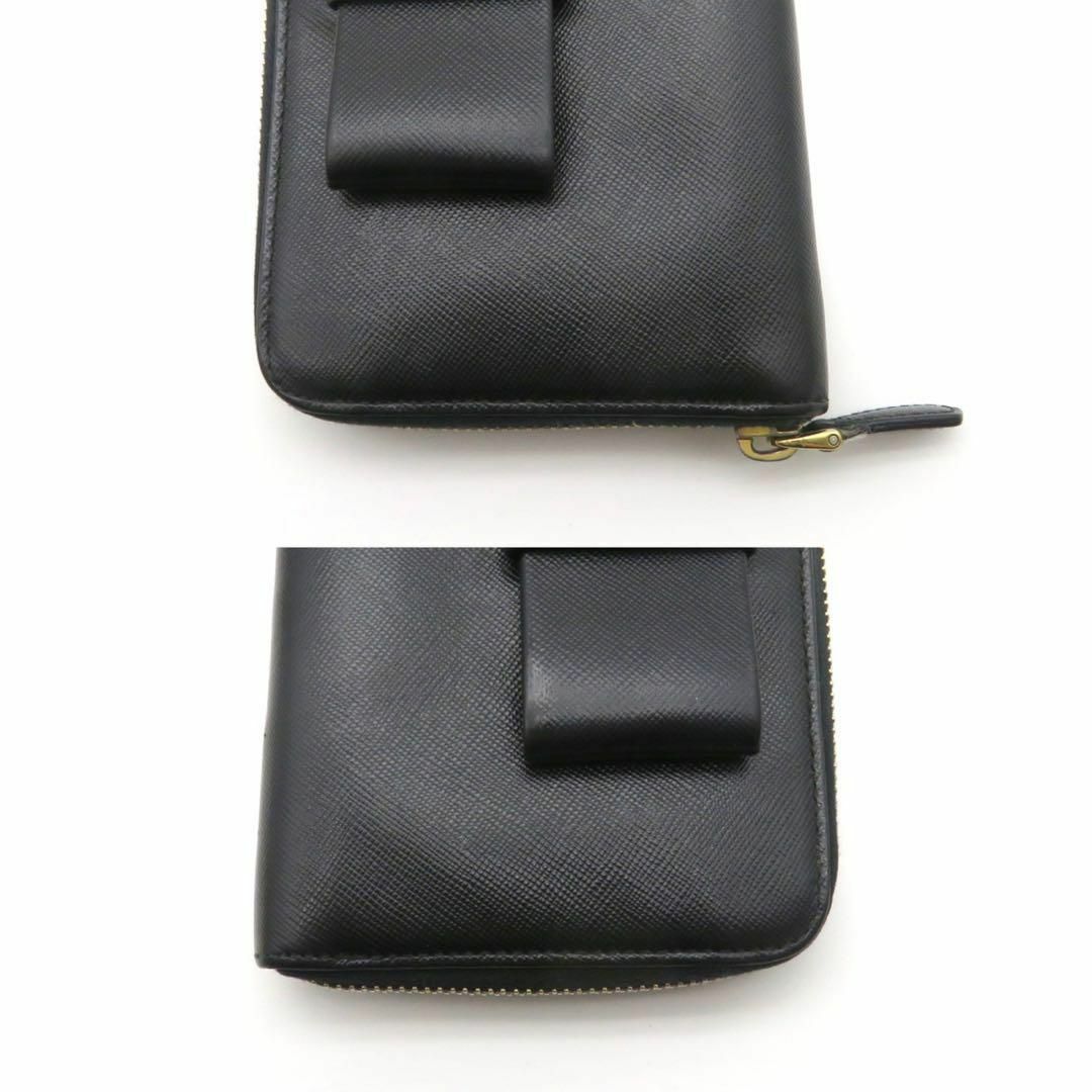 美品☆流行】PRADA サフィアーノ ブラック リボン 長財布 5104 - 財布