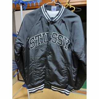 Stussy×champion 限定コラボ ナイロンスタジアムジャケット-