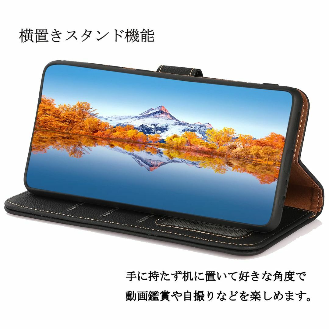 【色: ブラック】iphone ケース 15 pro max 手帳型 本革 アイ 3