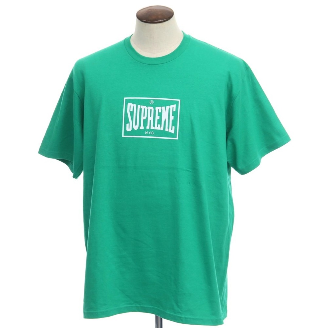 シュプリーム Supreme 2023年秋冬 Warm Up Tee ロゴ クルーネック 半袖Ｔシャツ グリーン【サイズXL】【メンズ】