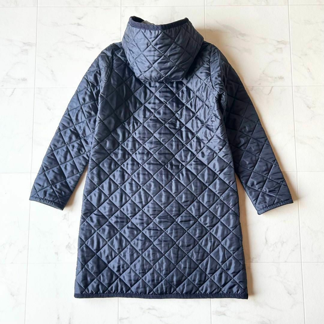 LAVENHAM　キルティングコート　ロング丈　ブランドン   ネイビー　38