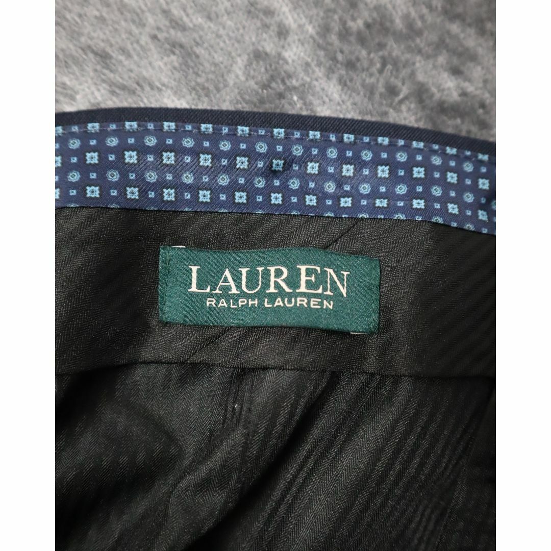 Ralph Lauren(ラルフローレン)の【ラルフローレン】ワイドストレート ウール ノータック スラックス 濃紺 W35 メンズのパンツ(スラックス)の商品写真