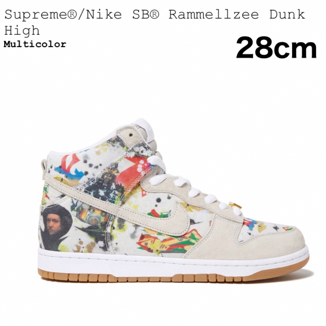 Supreme Nike SB Dunk High Rammellzee 28㎝