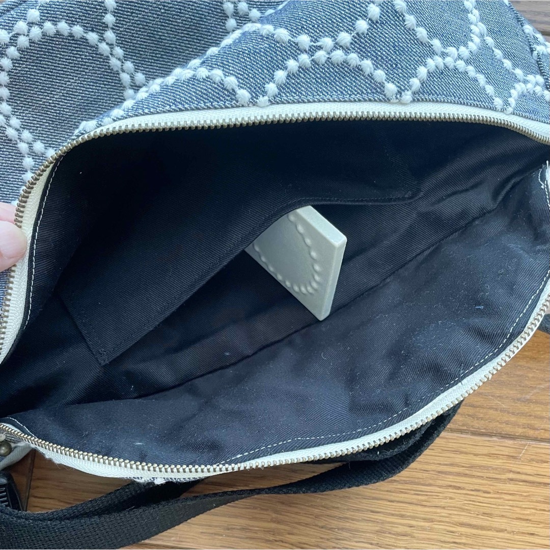 スポット品 ミナペルホネン タンバリンnavy ハンドメイドボディバッグ スポット品 ミナペルホネン タンバリンnavy ハンドメイドボディバッグ