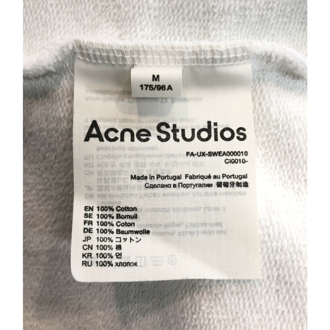 Acne Studios(アクネストゥディオズ)のアクネステュディオス フェイスパッチスウェット ホワイト メンズ M メンズのトップス(スウェット)の商品写真