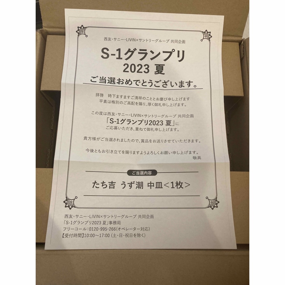 たち吉(タチキチ)のたち吉うず潮中皿1枚　新品未使用 インテリア/住まい/日用品のキッチン/食器(食器)の商品写真