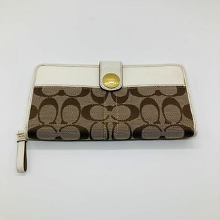 コーチ(COACH)のCOACH シグネチャー長財布（ラウンドファスナータイプ）(財布)