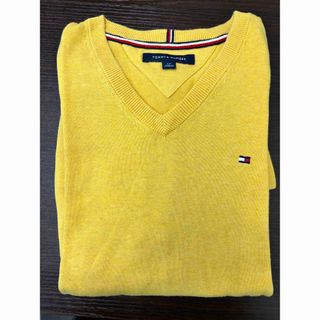 トミーヒルフィガー(TOMMY HILFIGER)のコットンセーター　Vネック　(ニット/セーター)