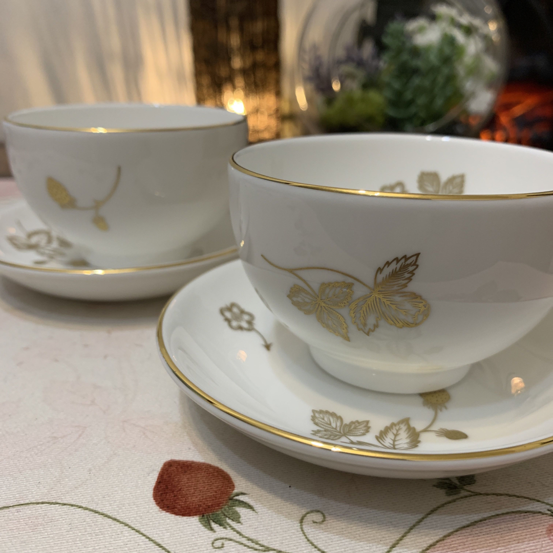 未使用】WEDGWOOD ワイルドストロベリー ジャパニーズティーセット-