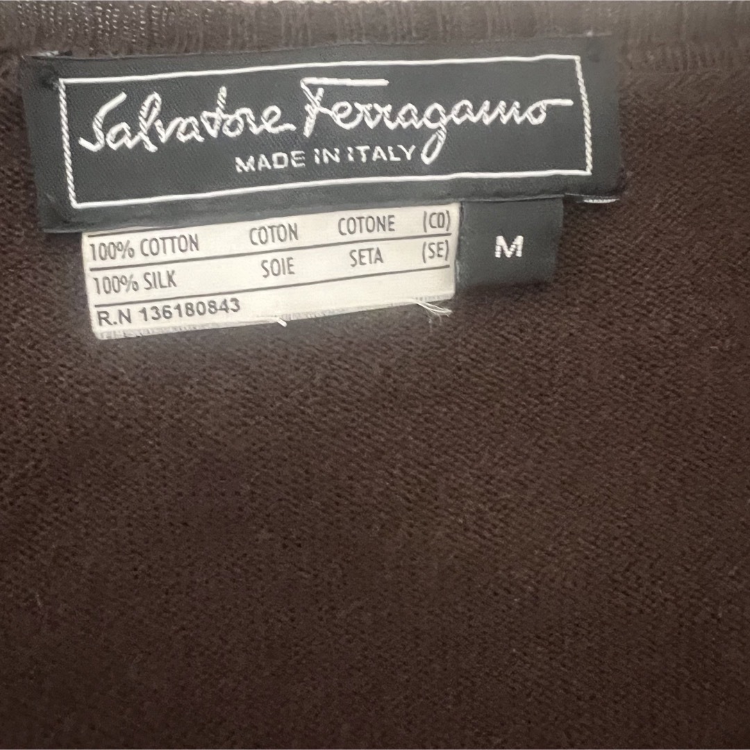 Salvatore Ferragamo(サルヴァトーレフェラガモ)の【美品】サルヴァトーレフェラガモ　アニマル柄　ニットセーター　ブラウン　サイズM レディースのトップス(ニット/セーター)の商品写真