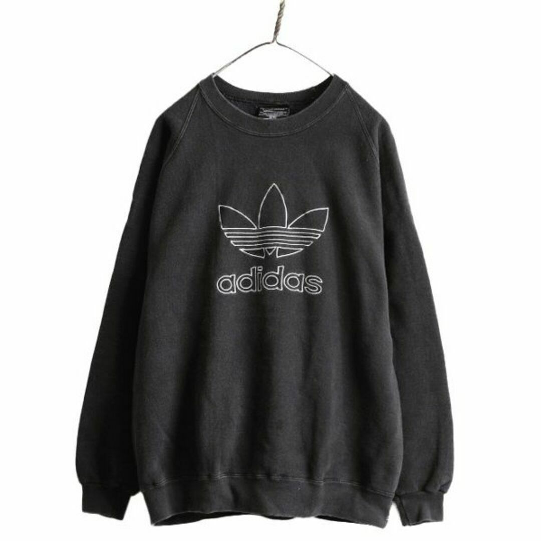 adidas - 90s USA製 アディダス スウェット M 黒 ヘビーウエイト adidas - 90s USA製 アディダス スウェット M 黒 ヘビーウエイト