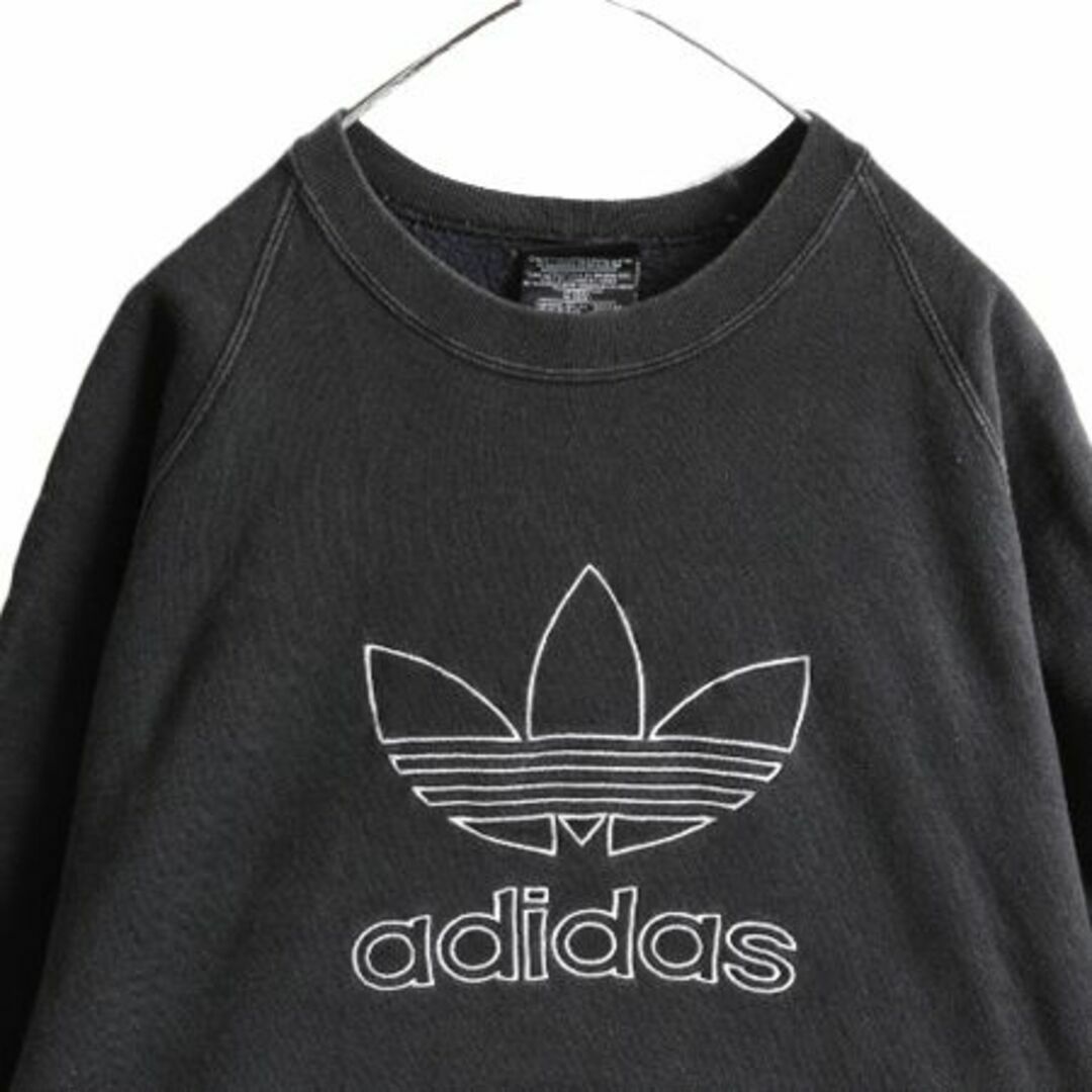 adidas - 90s USA製 アディダス スウェット M 黒 ヘビーウエイト adidas - 90s USA製 アディダス スウェット M 黒 ヘビーウエイト