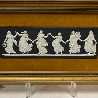 ウェッジウッド(WEDGWOOD)のウェッジウッド  ジャスパー　ダンシングアワー　ブラック　陶板　壁掛け　額(食器)