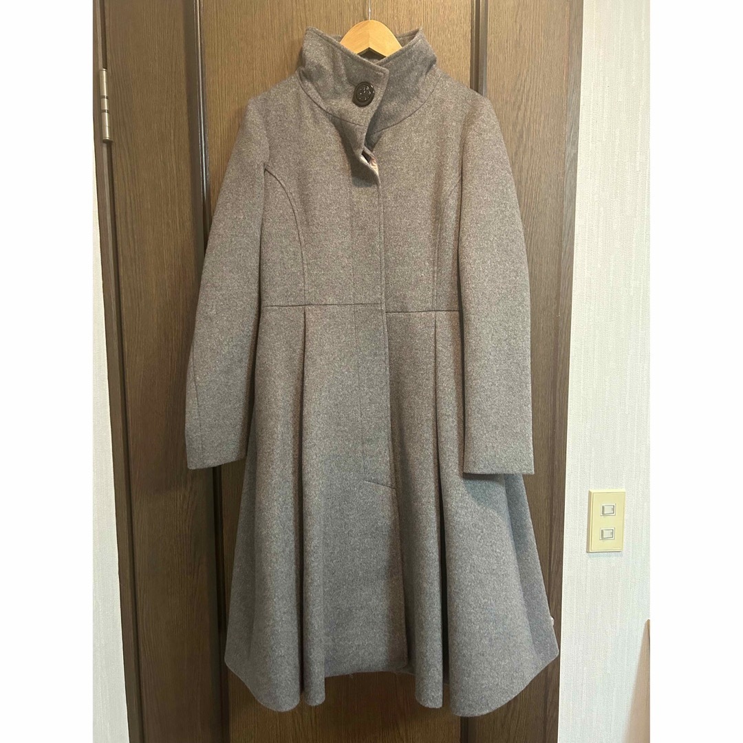 RUIRUE BOUTIQUE【美品】バックリボンフィット&フレアウールコートの