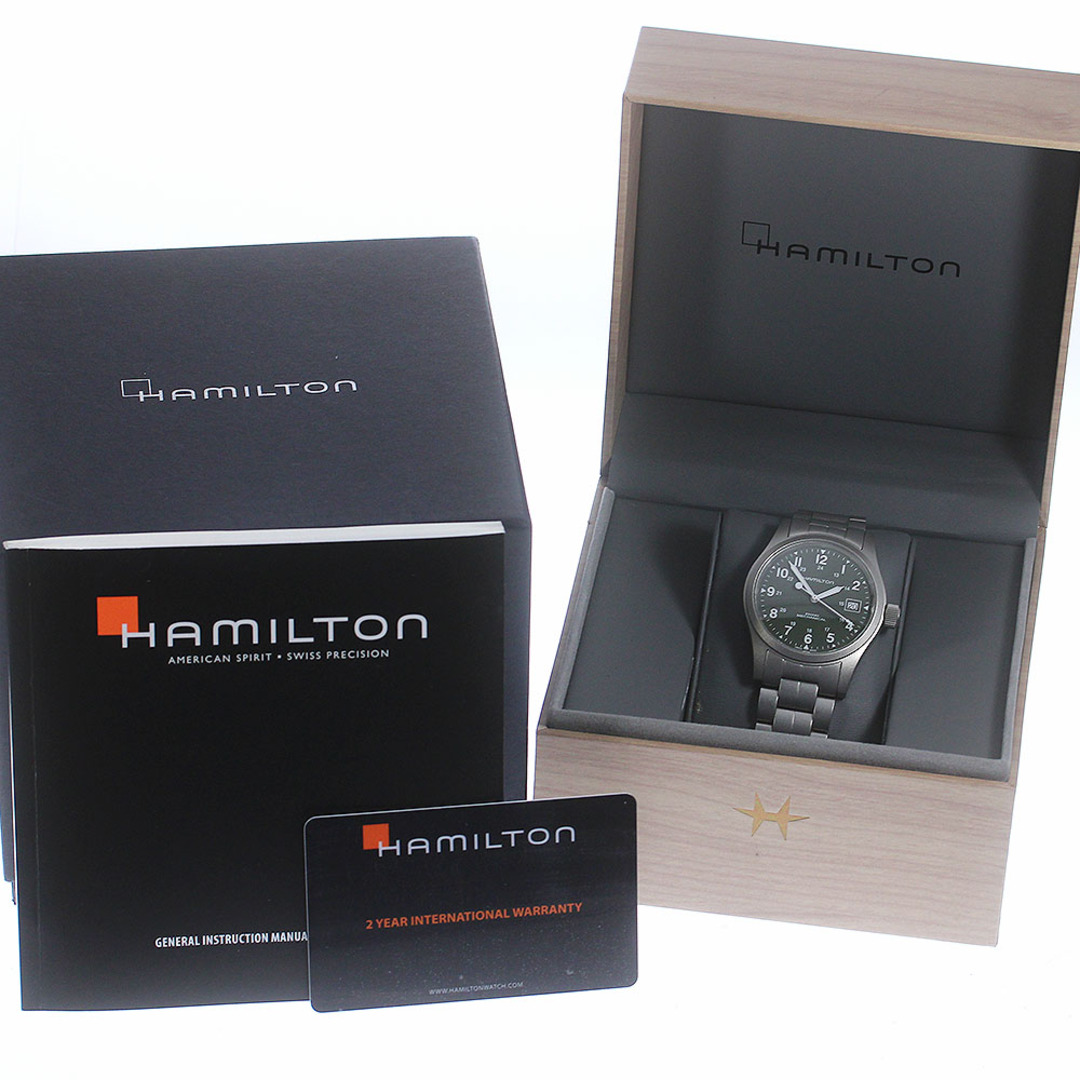 ハミルトン HAMILTON H694390 カーキ フィールド メカニカル 手巻き メンズ 極美品 箱・保証書付き_777761