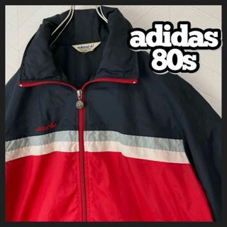 adidas　トラックジャケット　ジャンバー/赤/黒/白/裏地/ゆるダボ