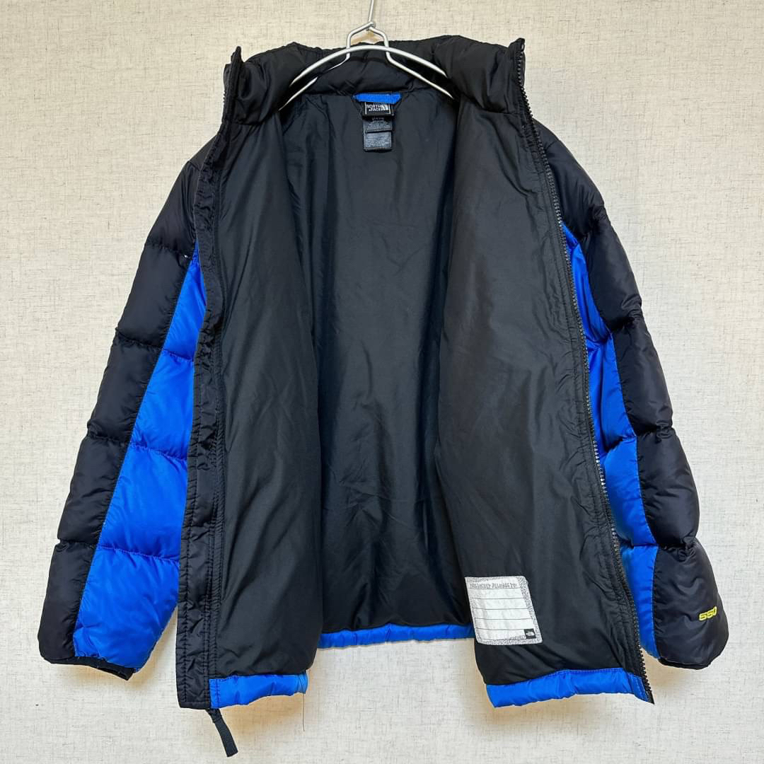 THE NORTH FACE(ザノースフェイス)のノースフェイス  ダウンジャケット 550 フィル キッズL  150 美品 キッズ/ベビー/マタニティのキッズ服男の子用(90cm~)(ジャケット/上着)の商品写真