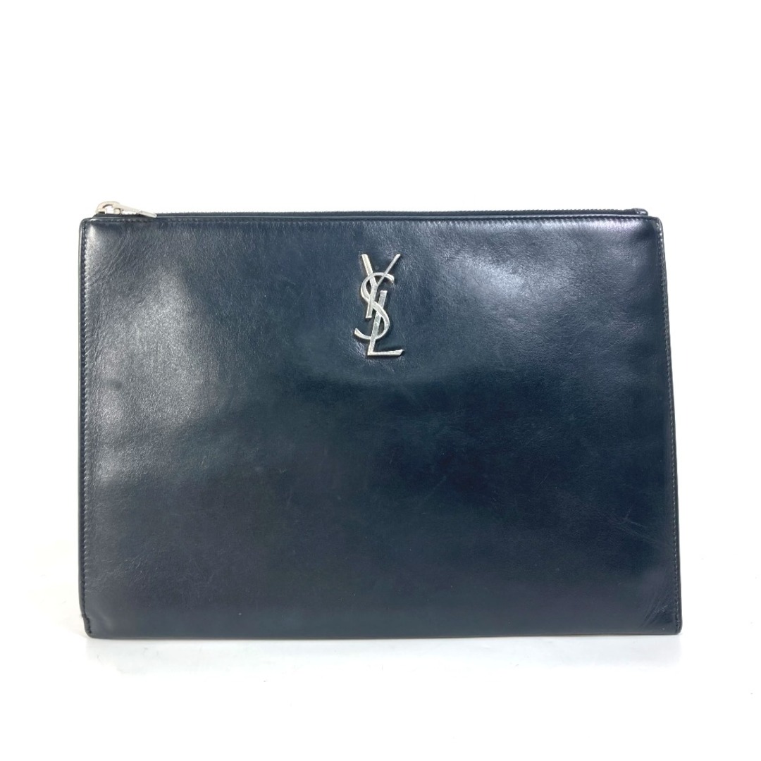 サンローランパリ SAINT LAURENT PARIS YSLロゴ 453249 ポーチ クラッチバッグ レザー ブラック