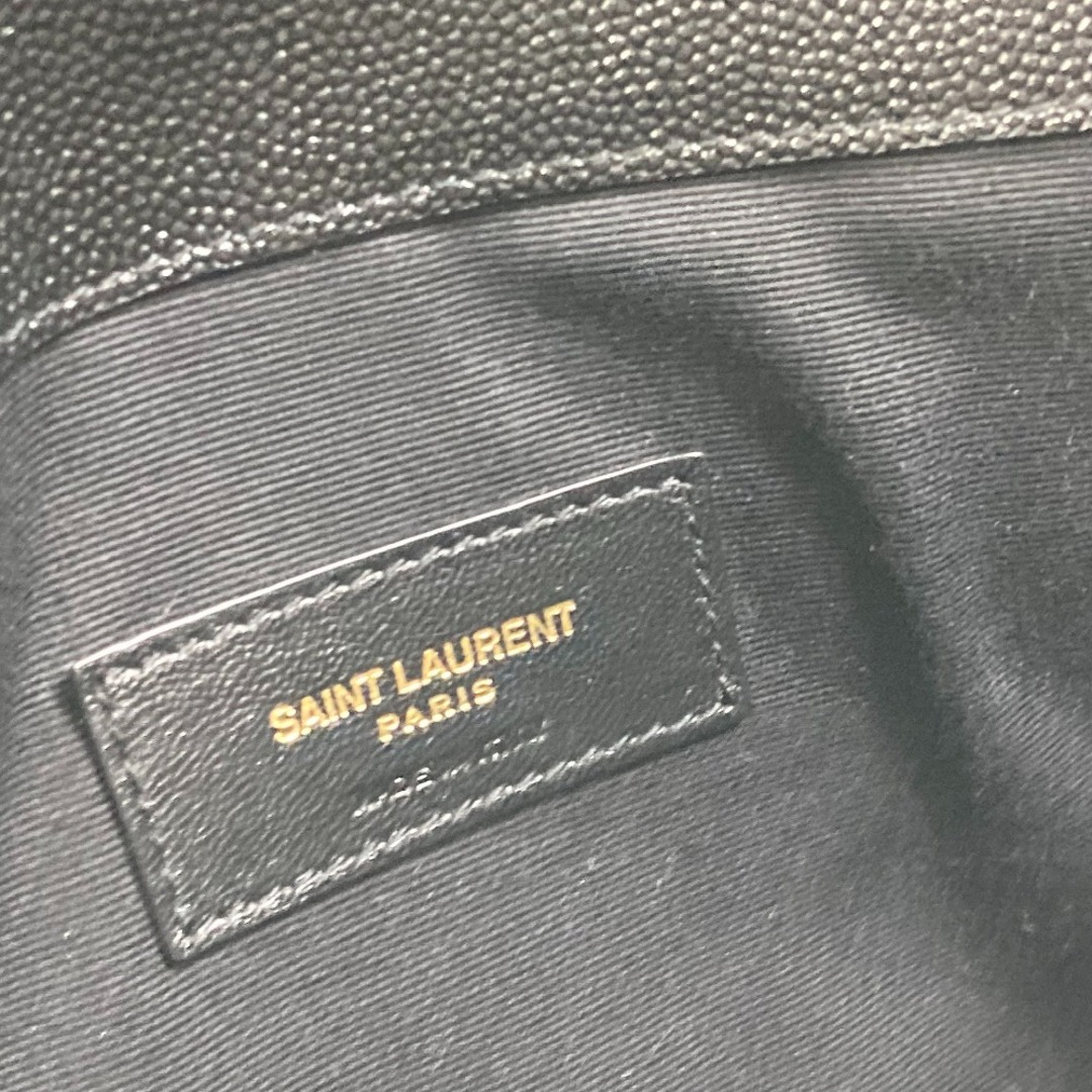 サンローランパリ SAINT LAURENT PARIS アップタウンポーチ 565739 YSLロゴ ポーチ クラッチバッグ レザー ブラック 未使用