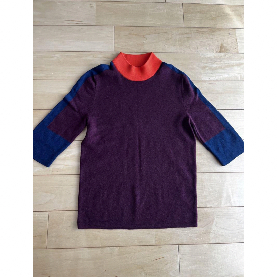 トリーバーチ カシミヤ ニット 5分袖 極美品 - ニット/セーター