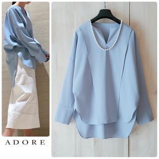 ◆幻◆ 希少　ADORE 定価3.4万円　ライトジョーゼットブラウス