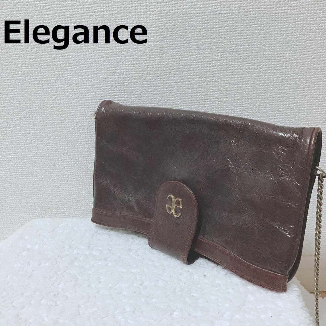 Elégance.(エレガンス)のレア✨Eleganceエレガンスセミショルダーバッグ/ハンドバッグレッドパープル レディースのバッグ(ショルダーバッグ)の商品写真