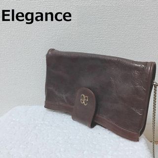 エレガンス(Elégance.)のレア✨Eleganceエレガンスセミショルダーバッグ/ハンドバッグレッドパープル(ショルダーバッグ)