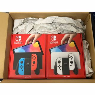 ニンテンドースイッチ(Nintendo Switch)の【新品未開封】Nintendo Switch（有機ELモデル）本体×2(家庭用ゲーム機本体)