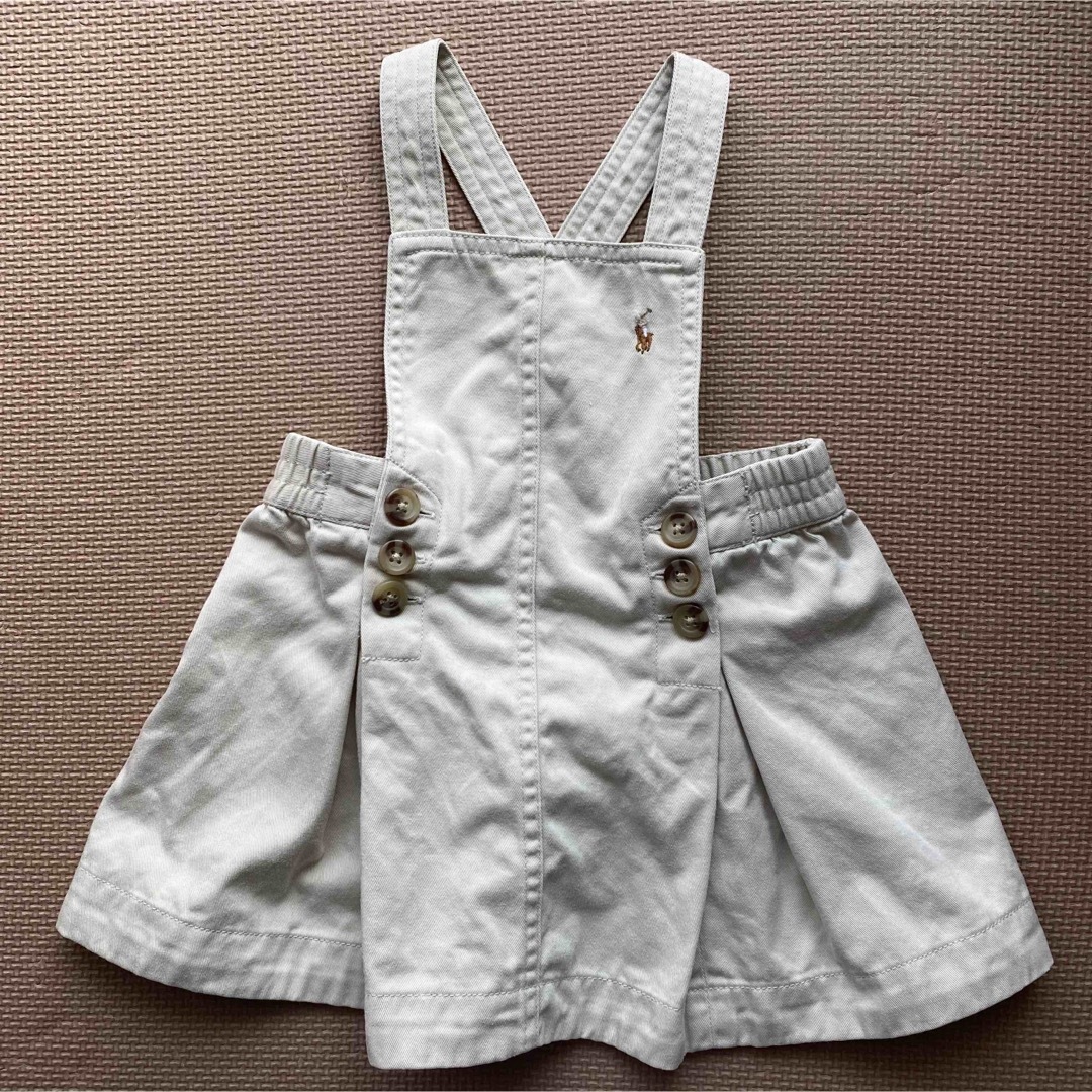 Ralph Lauren(ラルフローレン)のラルフローレン  ジャンパースカート 80センチ ベージュ キッズ/ベビー/マタニティのベビー服(~85cm)(ワンピース)の商品写真