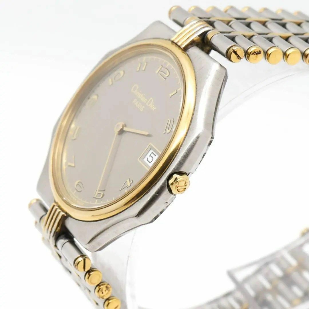 《美品》Christian Dior 腕時計 グレー デイト ヴィンテージv