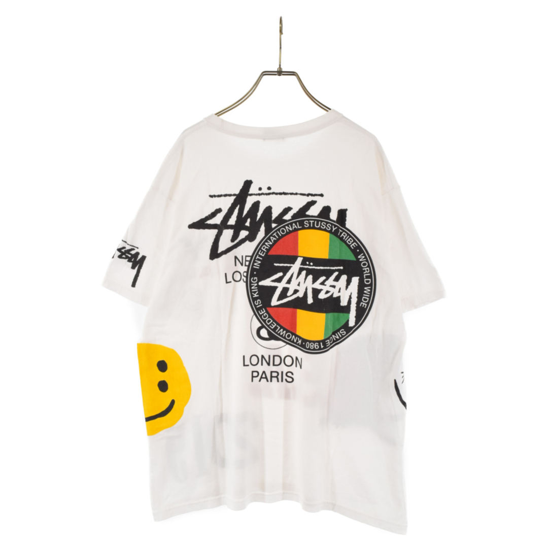 STUSSY ステューシー ×Cactus Plant Flea Market Tee×CPFM プリントロゴ半袖Tシャツ ホワイト