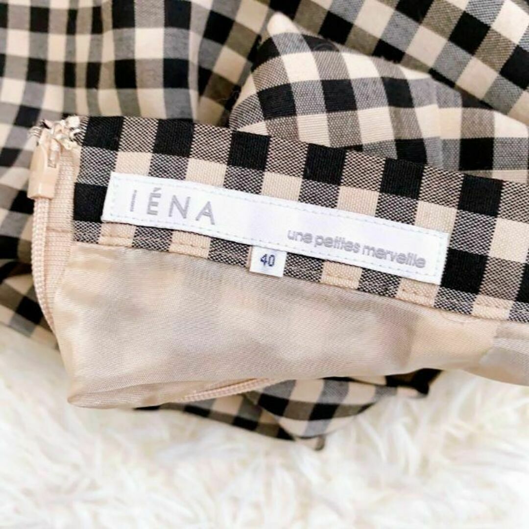 美品✨IENA【イエナ】台形スカート 膝丈スカート チェック柄 日本製 4