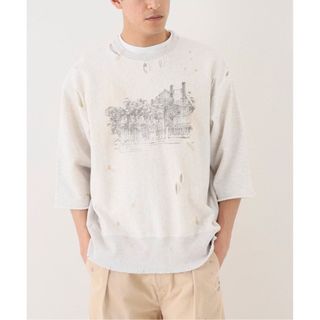 オーラリー(AURALEE)のANCELLM CRASH CREWNECK 3/4 SLEEVE SWEAT(スウェット)