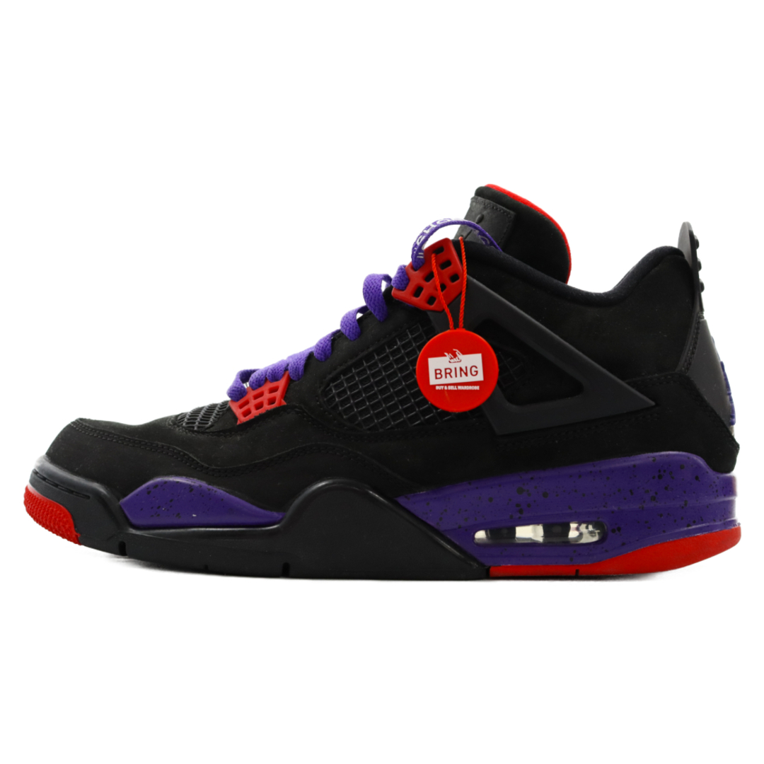 NIKE ナイキ AIR JORDAN 4 RETRO NRG RAPTORS AQ3816-065 エア ジョーダン4 ラプターズ ミドルカットスニーカー ブラック コートパープル ブラック US10/28cm