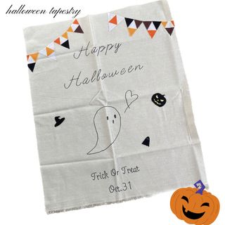 ハロウィン　タペストリー　飾り　壁　ハンドメイド　記念撮影　イベント(その他)