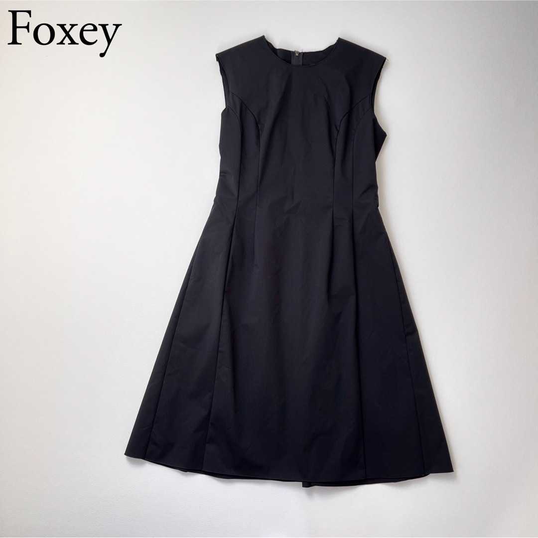 美品　FOXEY NEWYORK フォクシー　ドレス　フレアワンピース　プリーツ