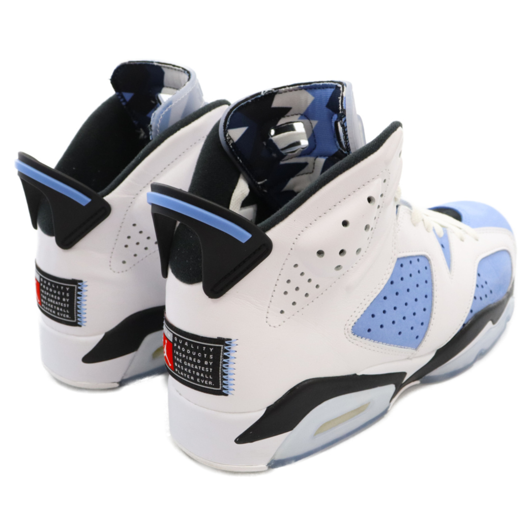 NIKE ナイキ AIR JORDAN 6 RETRO UNC CT8529-410 エアジョーダン6 レトロ ハイカットスニーカー US9.5/27.5cm ホワイト/ブルー 3