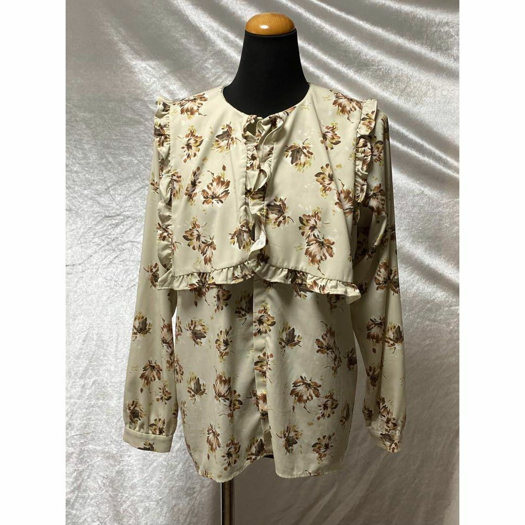【美品】コエル オリジナルフラワーセーラーシャツ ブラウス サイズF