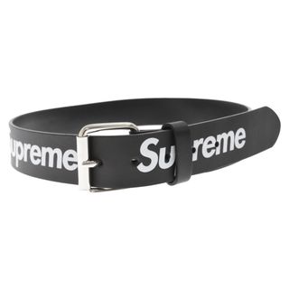 SUPREME シュプリーム レザー ロゴ ベルト #XL - ブラック by