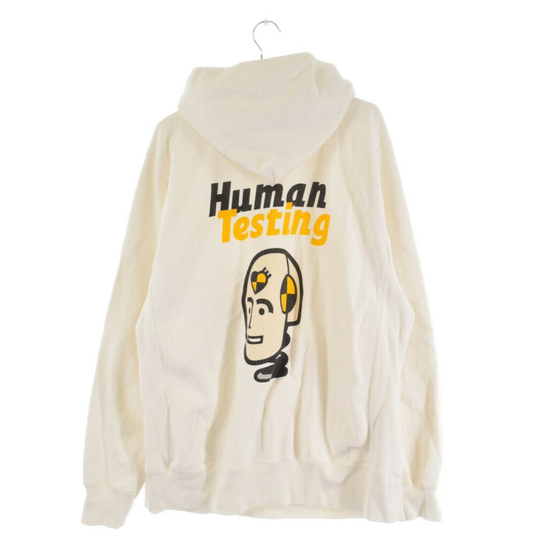 70センチ身幅HUMAN MADE ヒューマンメイド 22SS×A$AP Rocky Human Testing Pizza Hoodie エイサップ・ロッキー ヒューマンテイスティングピッザフーディ プルオーバーパーカー ホワイト