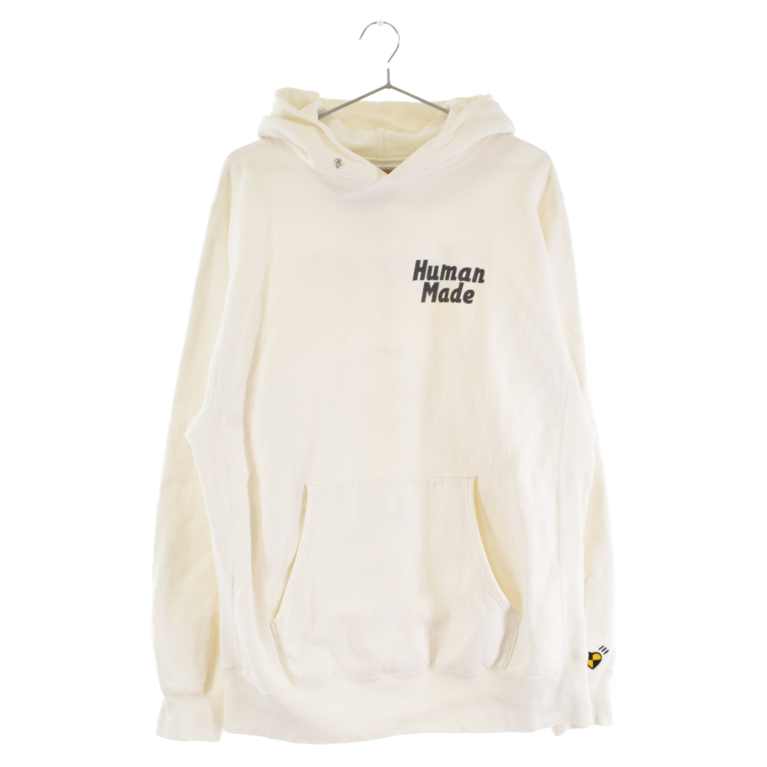 HUMAN MADE ヒューマンメイド 22SS×A$AP Rocky Human Testing Pizza Hoodie エイサップ・ロッキー ヒューマンテイスティングピッザフーディ プルオーバーパーカー ホワイト