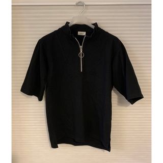 ジュンレッド(JUNRED)のJUNRED ハーフジッププルオーバーTシャツ　5分袖(Tシャツ/カットソー(半袖/袖なし))