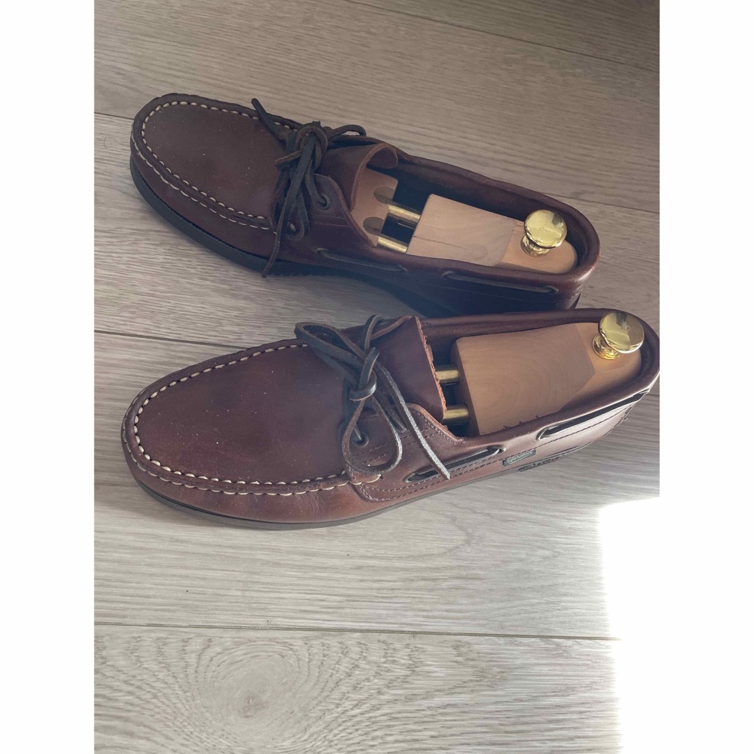 美品】【数回着用のみ】PARABOOT ブラウン 革靴 7 1/2 - デッキシューズ