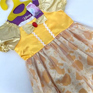 ディズニー(Disney)の美女と野獣 ベル ワンピース ドレス ハロウィン コスチューム 120 黄色(ドレス/フォーマル)