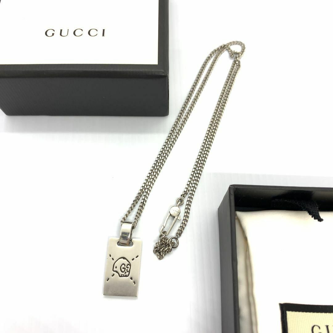 Gucci(グッチ)のGUCCI ドクロ スカル プレート ネックレス #1022y127 メンズのアクセサリー(ネックレス)の商品写真