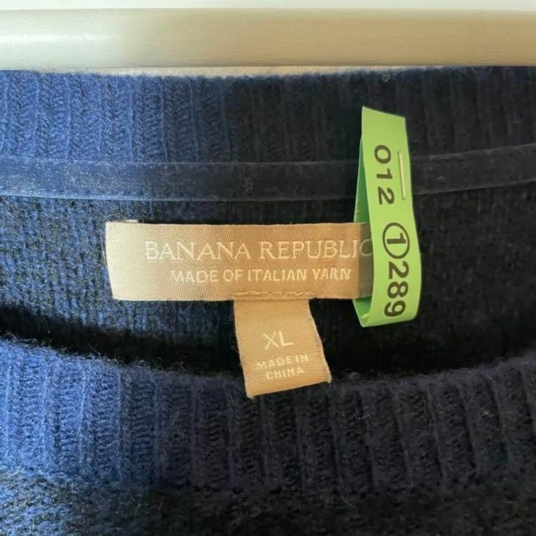 Banana Republic(バナナリパブリック)の【バナナリパブリック】メリノウール　ネイビー紺色XLニットセーター高品質❗️美品 メンズのトップス(ニット/セーター)の商品写真