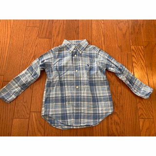 ラルフローレン(Ralph Lauren)のラルフローレン  青チェックシャツ　3T(ブラウス)